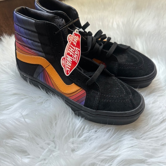 NWT • Vans • SK8 HI Reissue • Black + Rainbow • Size Women’s 7.5 - Picture 4 of 16